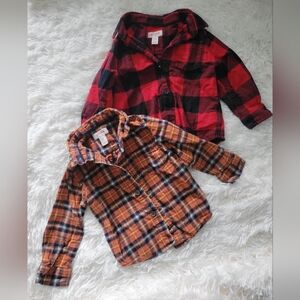 Cat & Jack Flannel Boys ShirtButton-Down Shirts 18 Mths